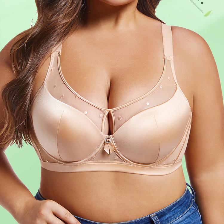 Thin Plus Size Bra for Women Without Steel Rims Sexy Seamless Bra with Seamless Stitching Breathable Plus Size Bra