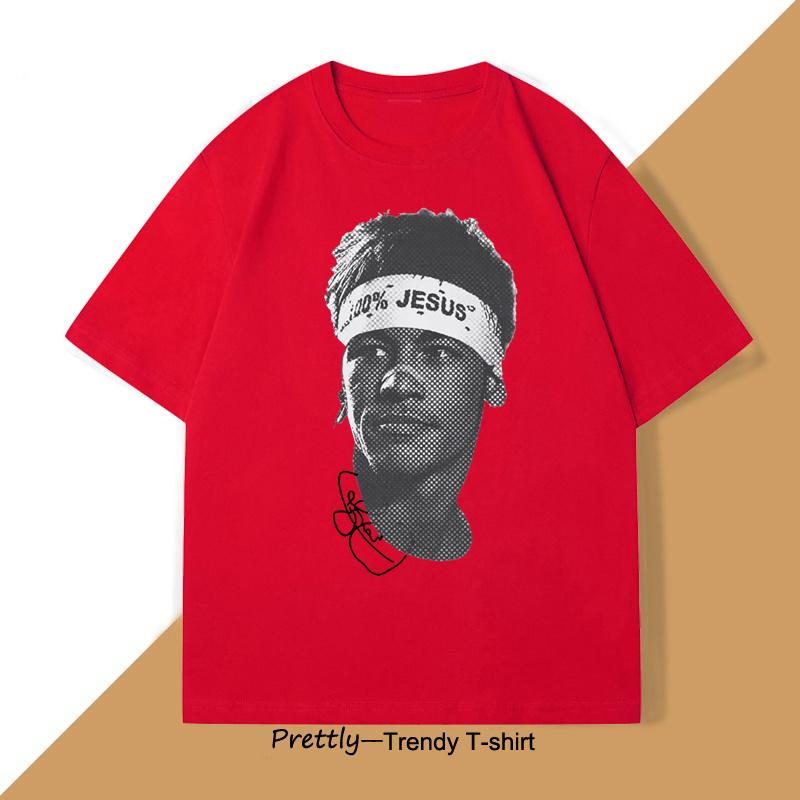 Neymar American Football Star Print T-shirt Men Cotton Short-sleeved T Shirt Unisex Athleisure Print Fashion Oversize Casual Tee