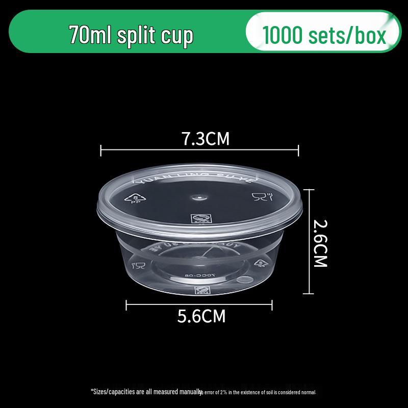 Round Disposable Sauce Cups - 25/50/100ml | Portioning & Takeaway Containers