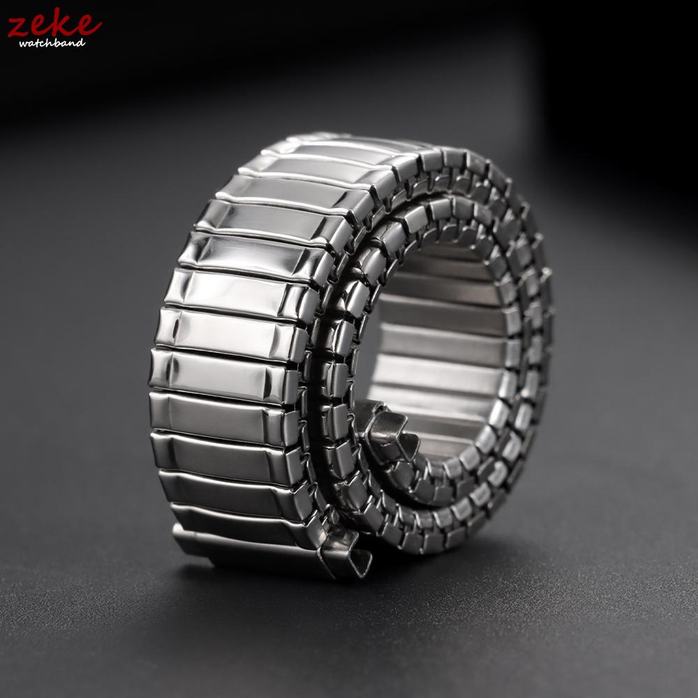 Edelstahl Elastisches Stretchband Metall Erweiterung Silber Uhrenarmband Herren Damen Verstellbares Armband 10-14mm 16-23mm