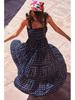 2025 Summer Women's Sleeveless Hot Girl Print Long Dress