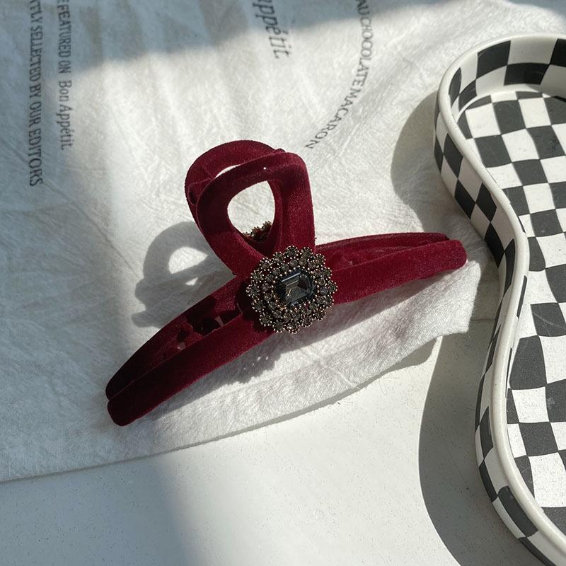 Baroque Crystal Hair Claws Jewelry For Women Chinese Boutique Headdress Luxury Handmade Gem Hair Accessories Hairpins