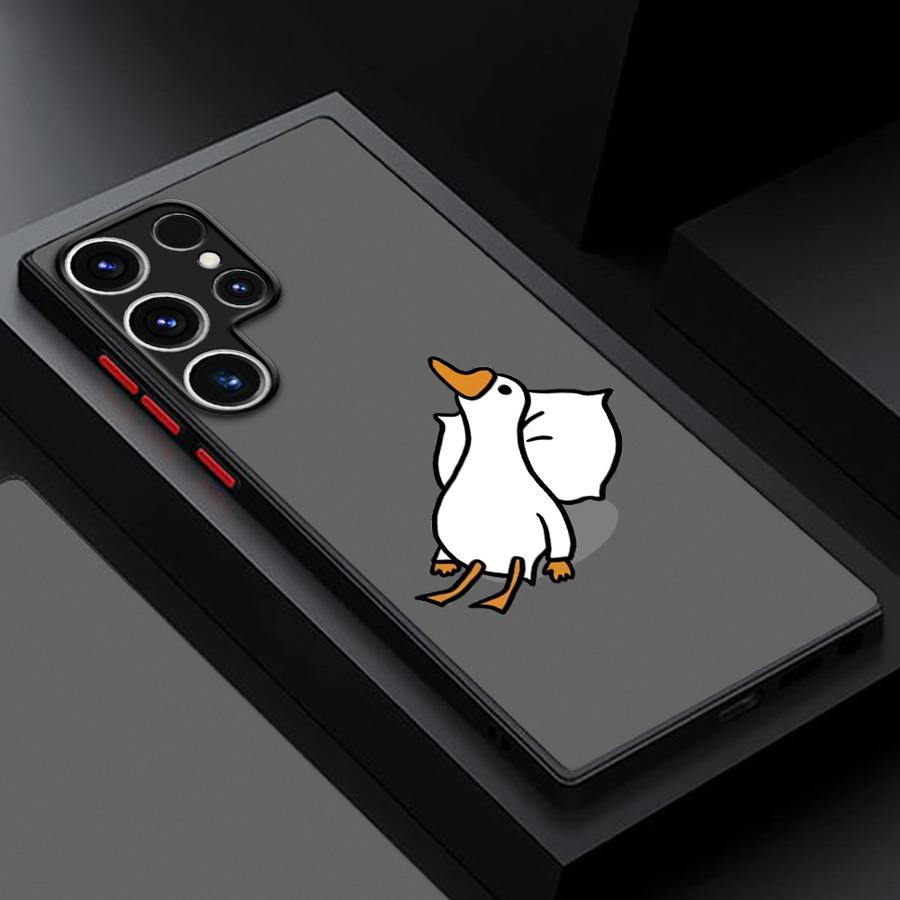 

Cute Cartoon Lying Flat Duck Case for Samsung Galaxy S24 Ultra S23 Plus S25 S22 S21 FE S20 Note 20 S9 S10 Silicone Phone Cover Galaxy S23 FE