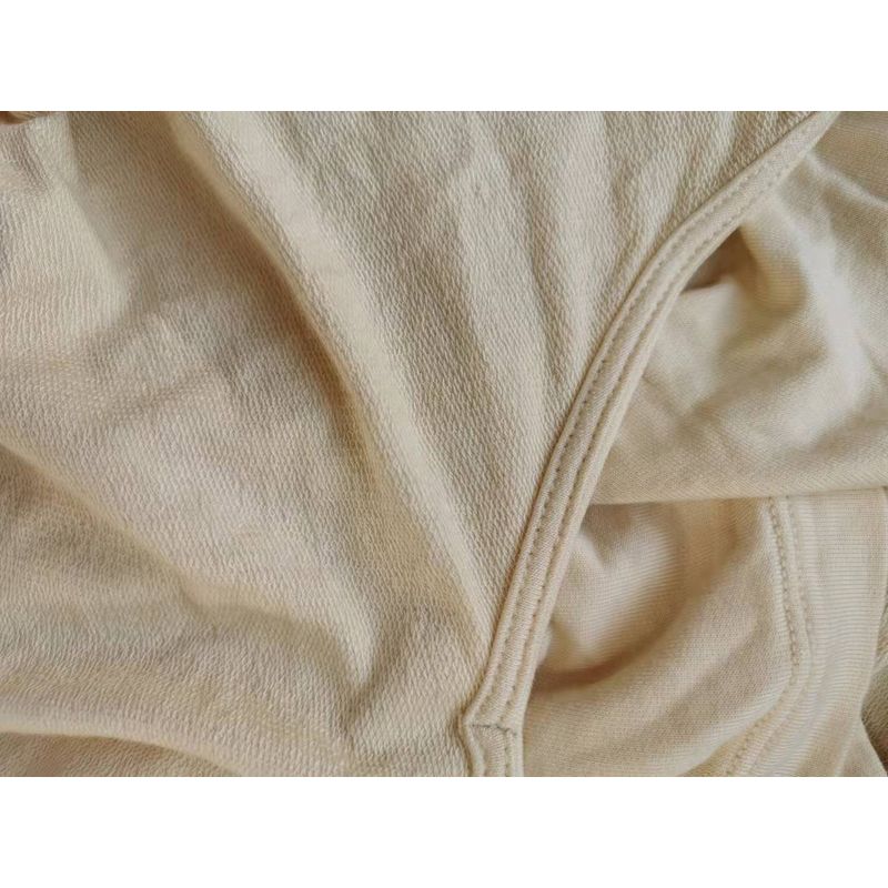 

Повседневная футболка из махрового хлопка с рукавом до локтя, модная, больших размеров Light yellow Tops M