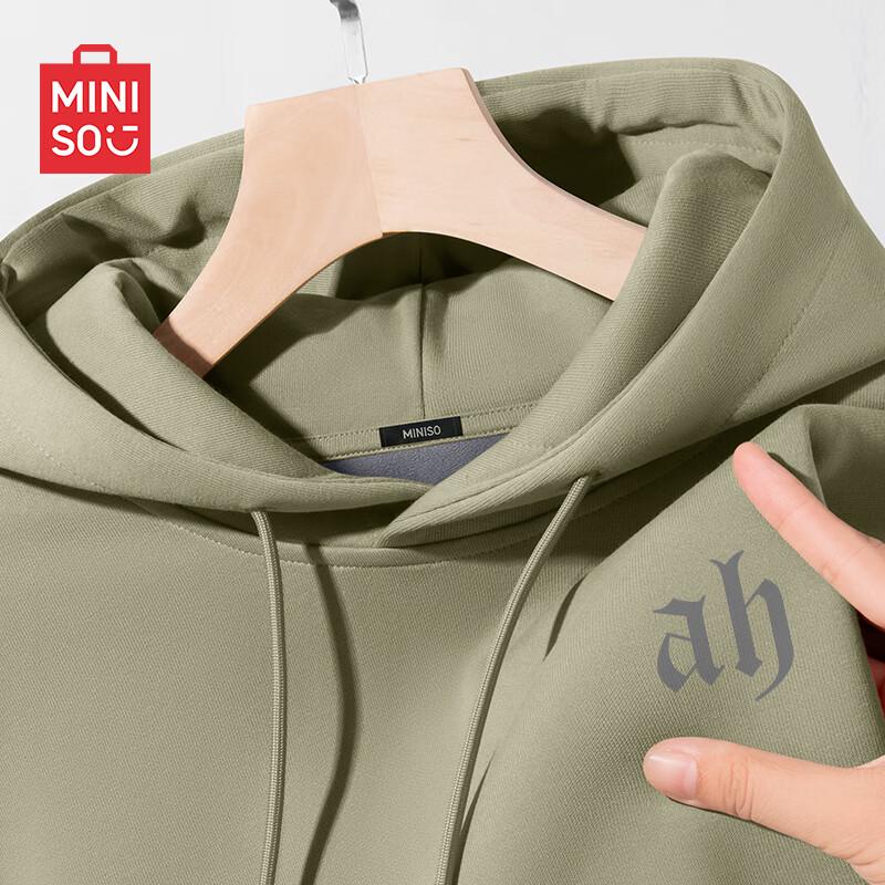 

MINISO Men s Heavyweight Fleece-Lined Hooded Sweatshirt 3XL