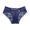 Elegant Lace Trim Mid-Waist Women's Panties - White