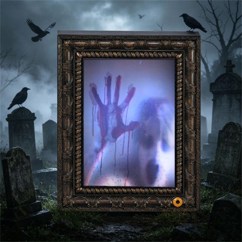 Mirror Style Halloween Hanging Decoration Plastic 23.7 x 4.4 x 30.7 cm Costume Accessory for Entryway Hallway Indoor Party Display