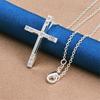925 sterling silver 16-30 inch exquisite cross pendant necklace, women's fashion jewelry gift, wedding accessories