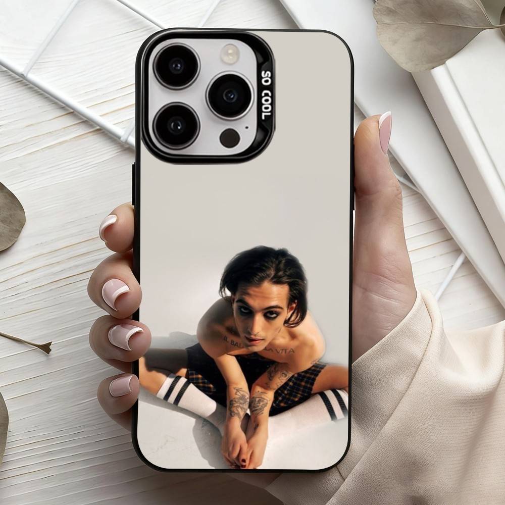 

Чехол для телефона M-Maneskin-N D-Damiano David для iPhone 17, 16, 15, 14, 13, 12, 11 Plus, Pro Max Конфетный Посеребренный Внутренний Чехол iPhone11PROMAX