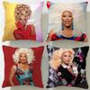 Classic TV Host RuPaul Cushion Cover Soft & Easy-Wash Pillow Case – Versatile for Couch, Bed, Travel and Office