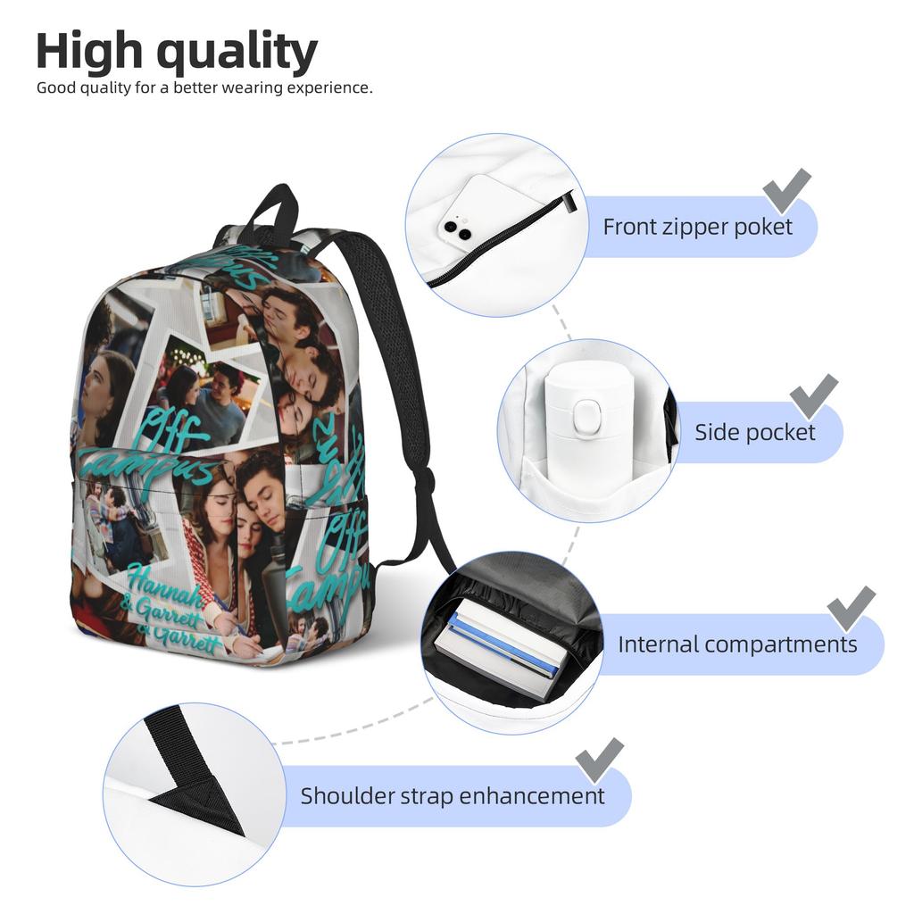 Off Campus TV Series 2026 Fashion Backpack Durable High School Business Daypack for Men Women College Canvas Bags