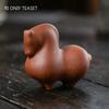 Yixing Purple Clay Tea Pet Cartoon Horse To Success Animal Sculpture Ornaments Chinese Home Tea Set Decoration Accessories Craft