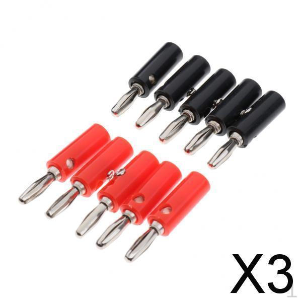 

2x10x Практичный разъем Аудио Банан Штекер для динамика 4 мм , 3