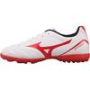 Mizuno Potrero Wide Jr. Round Toe Lace-Up TF Non-Slip Wear-Resistant Breathable Low-Top Kids Soccer Shoes Kids Sneaker White Red P1GE189262