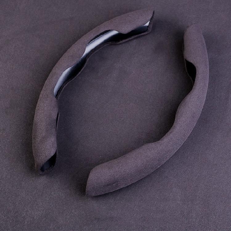 Suede Leather Car Steering Wheel Cover Wear-resistant Winter Warm Anti-skidding