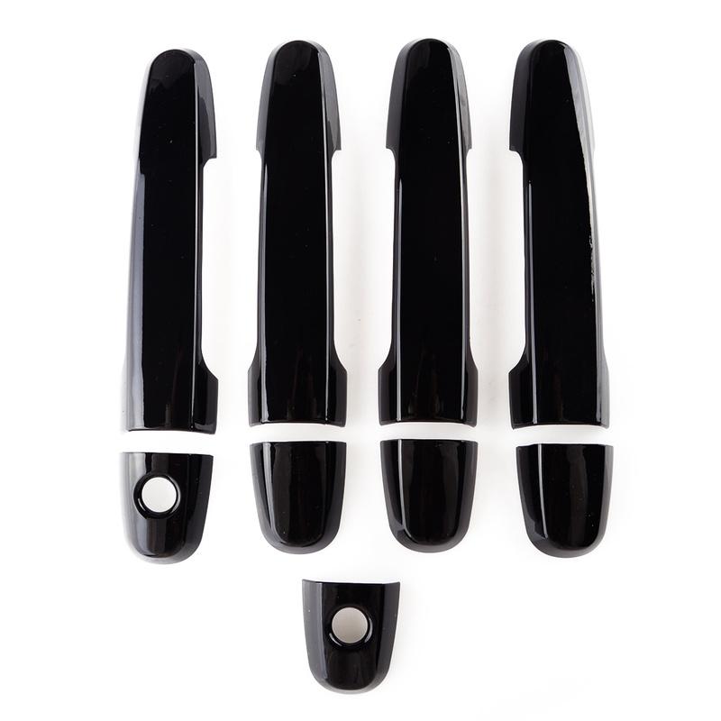 Car Exterior Door Handle Cover Trim Set Fit for Toyota Corolla Sedan 2003-2008 2009 2010 2011 2012 2013 Glossy Black ABS Plastic
