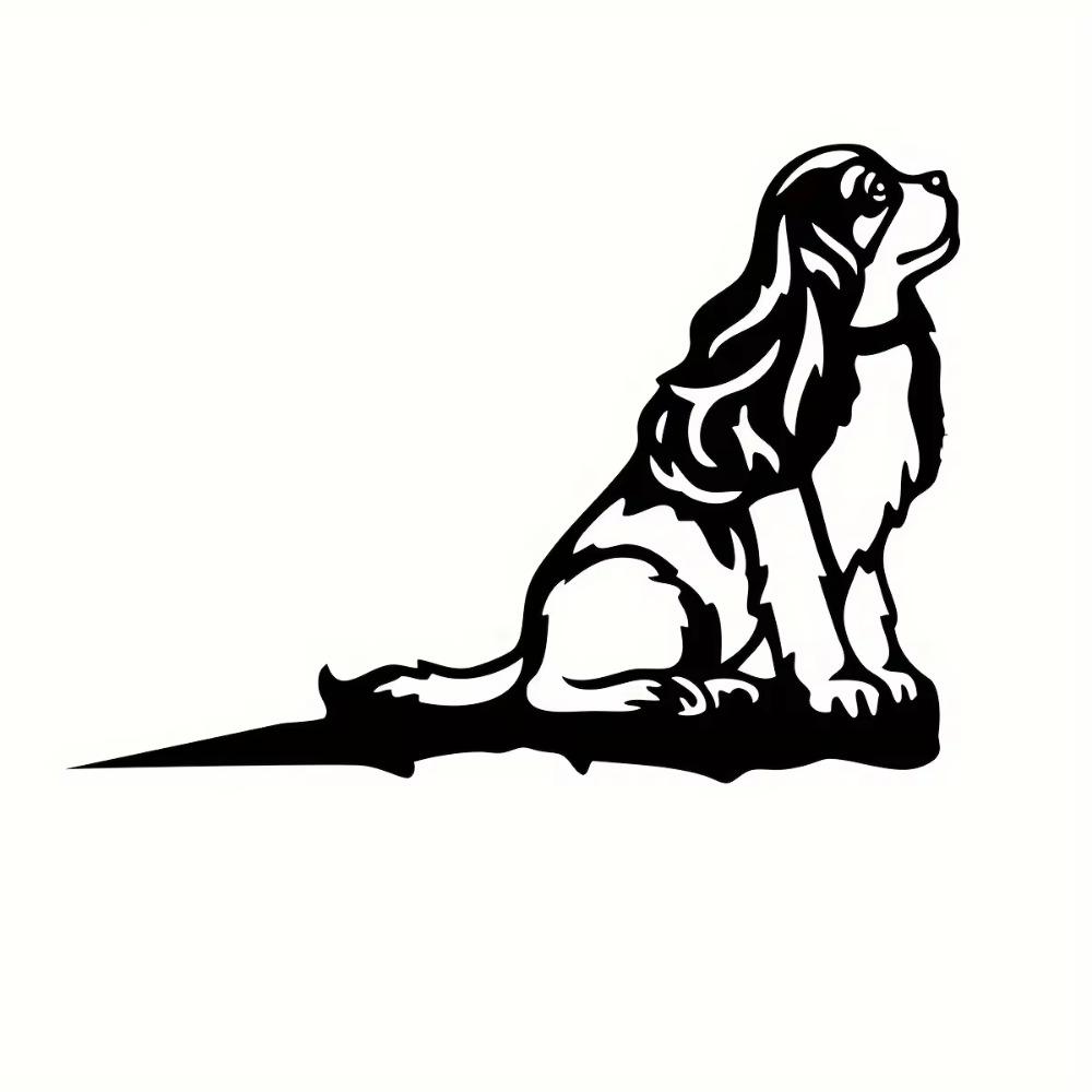 1 шт. Металлическая табличка с силуэтом щенка спаниеля – деревенский декор для дома — фото 5