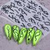 Halloween Nail Art Stickers Women for Halloween, Spooky Ghost Pumpkin Spider Web Bat Decorative Manicure Thorns Decal, DIY Supplies Holiday
