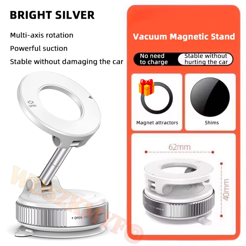 Vacuum/Drip Gel Magnet Phone Bracket Multi-angles Adjustment Strong Magnetic Suck Design Foldable Car Holder For Navigation