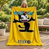 Felix the Cat blanket Flannel Blanket Soft Cozy Plush Throw for Sofa Bed Lightweight Home Decoration Gifts for Christmas various holidays
