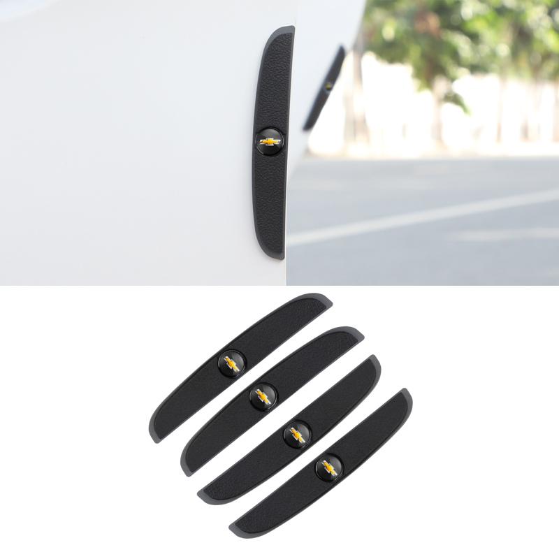 4Pcs Rubber Bumper Strip Car Door Anti-Collision Emblem Sticker For Chevrolet Cruze Spark Captiva Suburban Camaro Malibu Trax