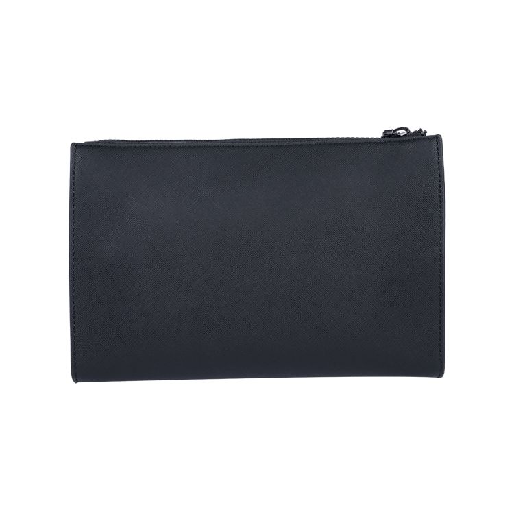 Bally Red And White Striped Letter Logo Business Casual Zipper Leather Wallet Commuter Clutch Bag Large Men Wallet Black 6238757