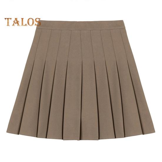 Damen-Minirock, elastischer A-Linien-Rock mit hoher Taille und Shorts-Futter, einfarbig, kurzer Rock, vielseitiger Styling-Rock