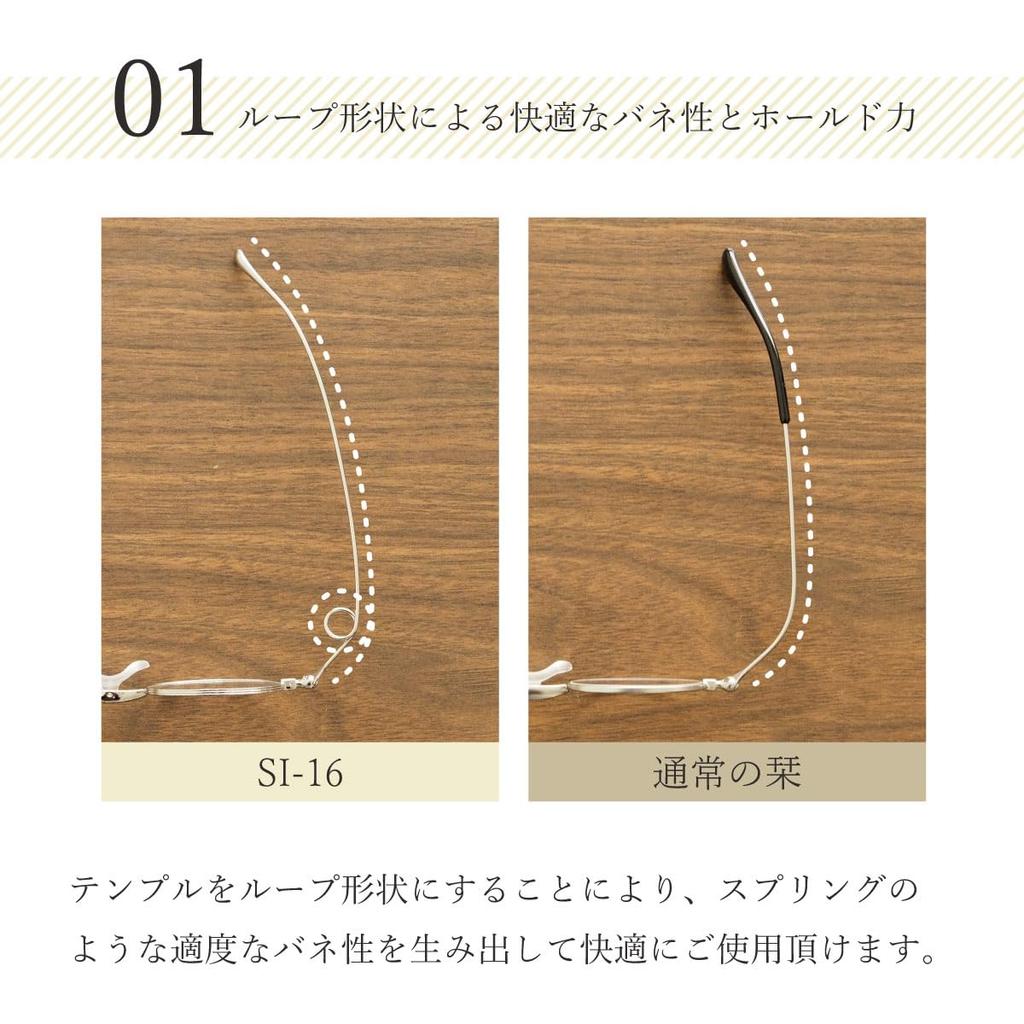 [SHIORI] Shiori Reading Glasses for Women and Men - Stylish, Thin, Lightweight, Metal Frame, Blue Light Cut, UV Cut, with Case SI-16-1-25