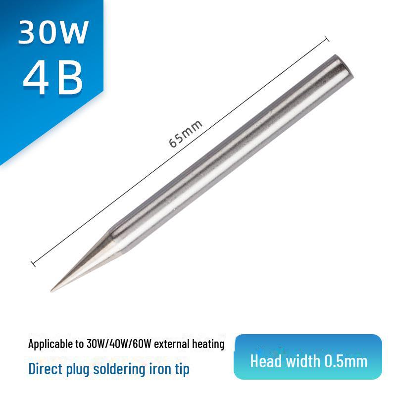 Jinruikang 60 W Chrom-Lötkolbenspitze, spitz, externe Heizung, kompatibel mit 30 W- und 40 W-Lötkolben.