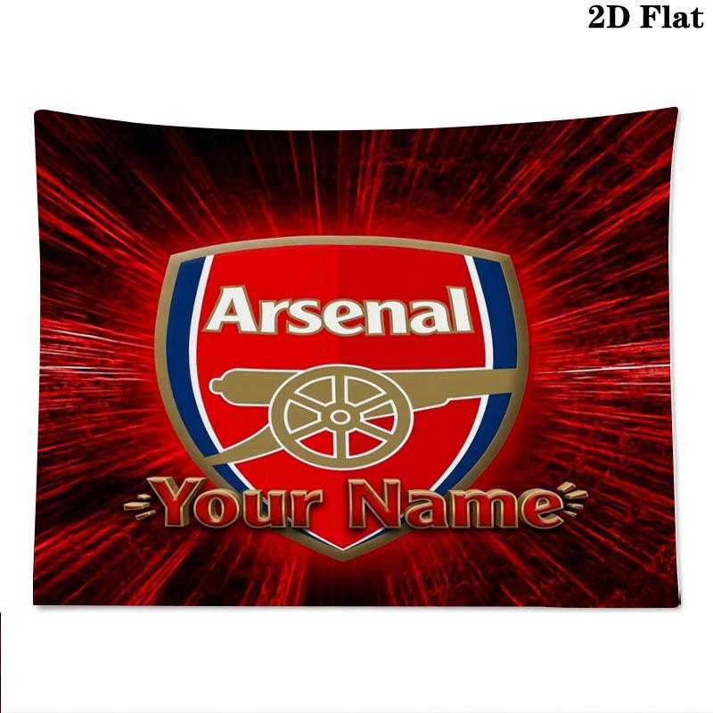 Arsenal F Custom Name Wall Tapestry Aesthetic Wall Hanging Printed Fabric Blanket Decorative Tapestries for Bedroom Living Room Home Decor