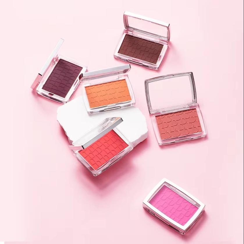 Hot Matte Embossed Blush Palette Rosy Blusher Facial Blush Powder High Pigmented Pink Coral Rouged for Cheeks Smooth Cosmetics