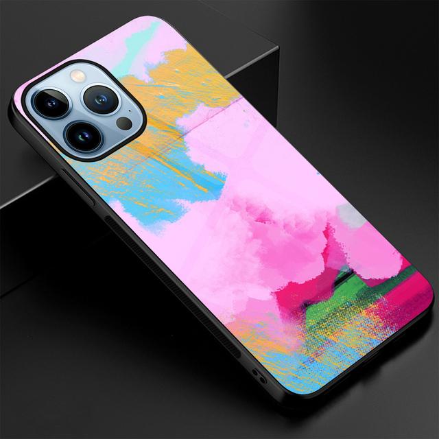 Aesthetic Graffiti Phone Case For Iphone 14 13 11 12 Pro Max Mini Xs Xr X 7 8 6s Plus Se 2022 Tempered Glass Cover Bumper Fundas