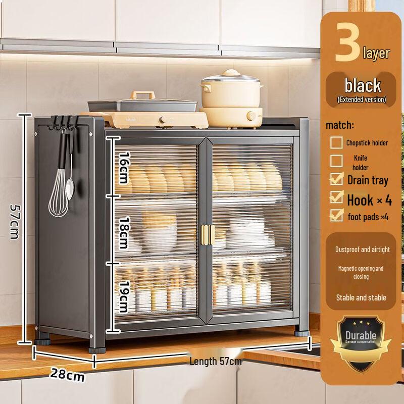 Handun Enlarged 3-Tier Carbon Steel Dish Drying Rack
