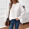 2025 Autumn/Winter European & American Casual Solid Color Knit Pullover Sweater for Women
