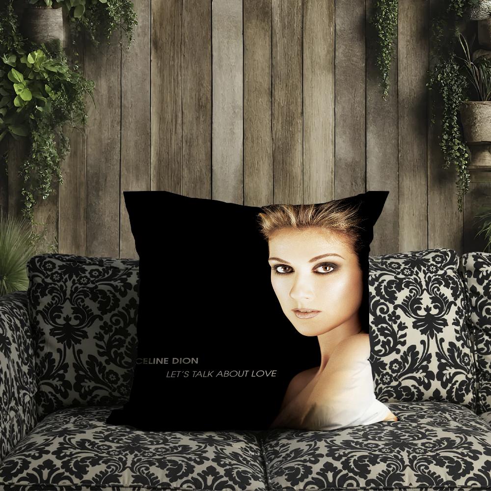 Album DionS cushion cover Pillow Cover Case C-Celine Singer Room Bedroom Sofa Living Backrest Car Square Headboard
