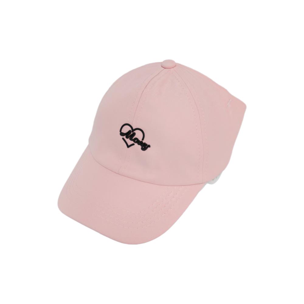 Solid Color Heart Embroidered Baseball Hat Breathable Visor Cap Parent-child Cap For Women Kids