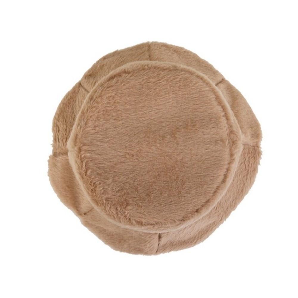 Cold -proof Faux Fur Bucket Hat Warmer Winter Panama Hat Simple Plush Fisherman Hat Shopping