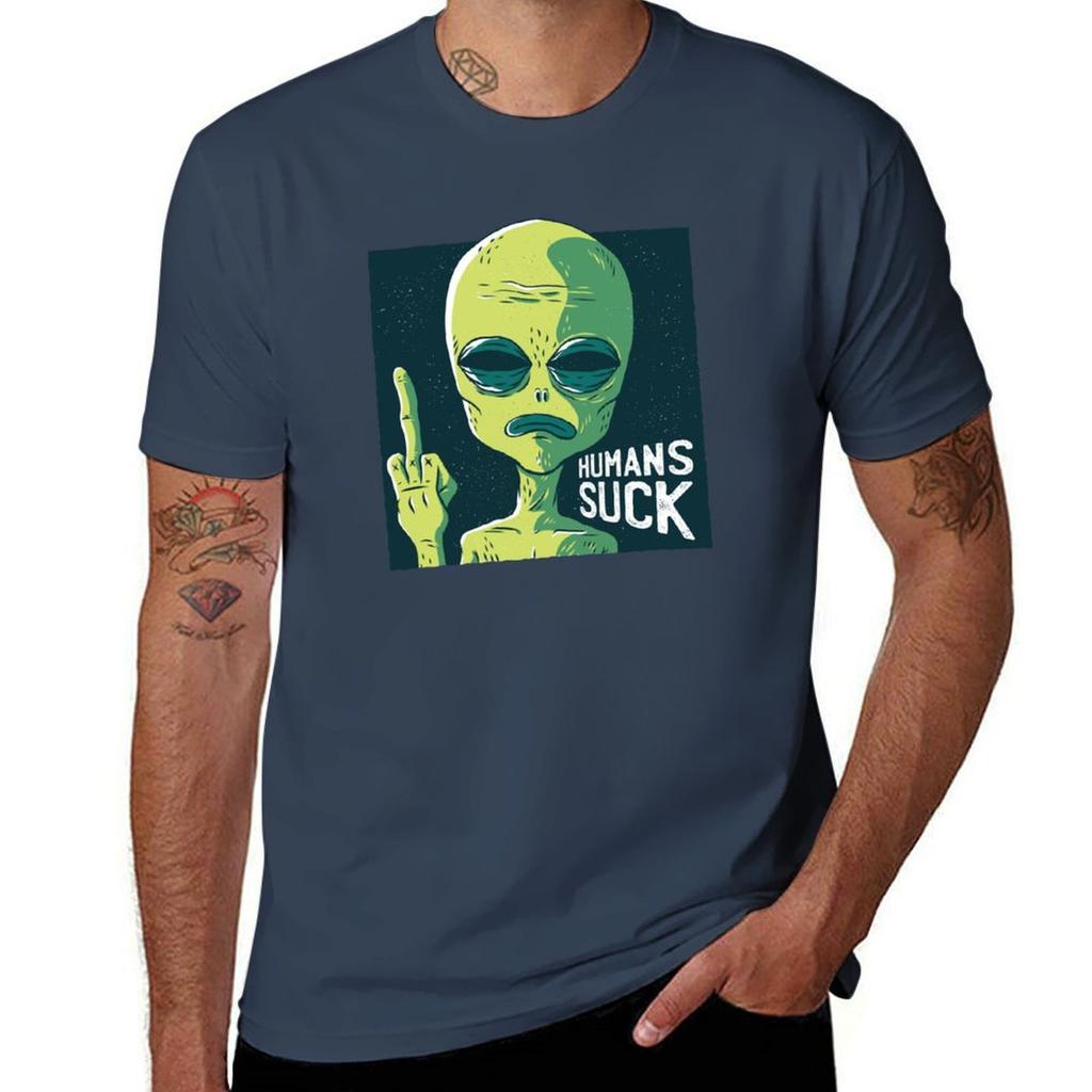Humans Suck Tshirt Classic Crew Neck Cotton Tshirt