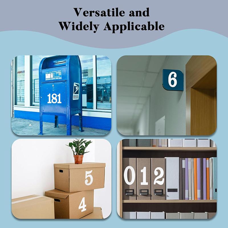 40Pcs Large Number Stickers 4 Sheets Self-Adhesive Vinyl Number Stickers Set 4 Inches 0-9 Number Sticker for Mailbox Doors Decor
