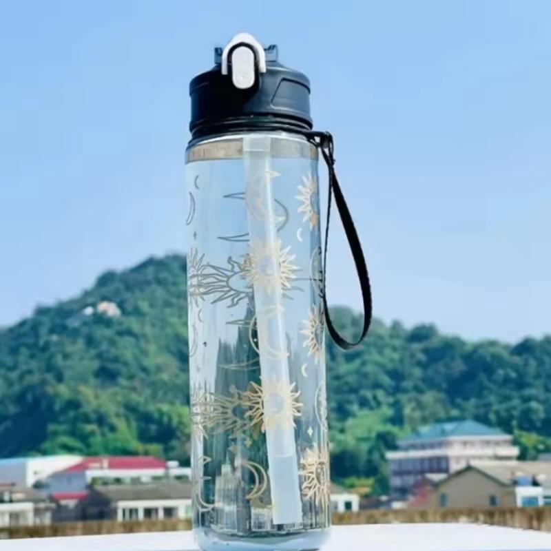 750ML Cherry Blossom Large Capacity Water Bottle - Cute, Portable & Seal-Proof for Outdoor Activities, PVC-Free PC Material
