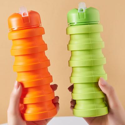 480ml Kreativní silikonový skládací hrnek, Běh Fitness Přenosný pohár na vodu, Venkovní sportovní pohár na vodu