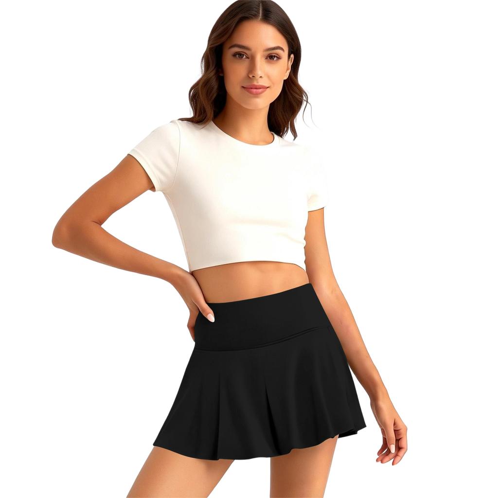 Women’s High-Waisted Casual Sport Skirt – Golf Skirt, Tennis Skirt, Short Skirt With Lined Pocket