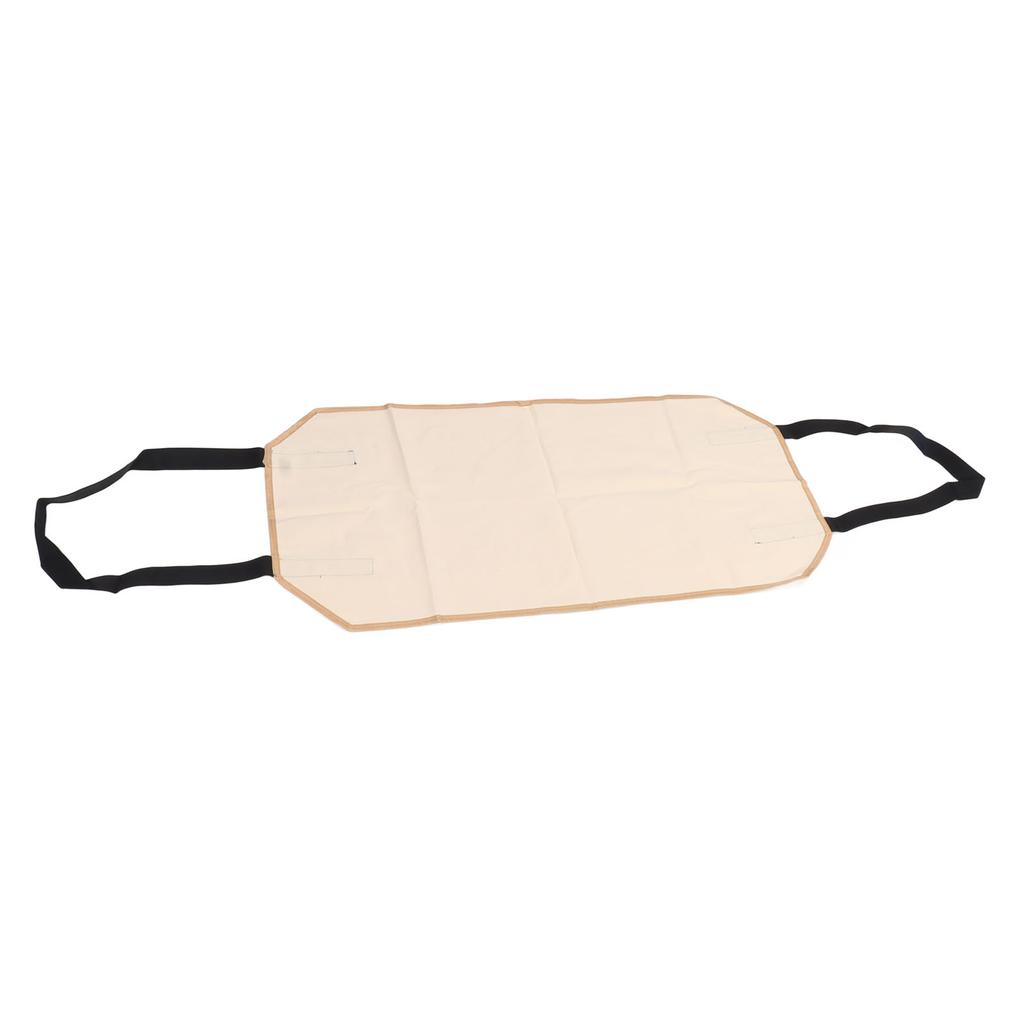 Large Canvas Firewood Carrier Log Bag Indoor Fireplace Log Carrier Holders Portable Wearproof Firewood Bag Beige