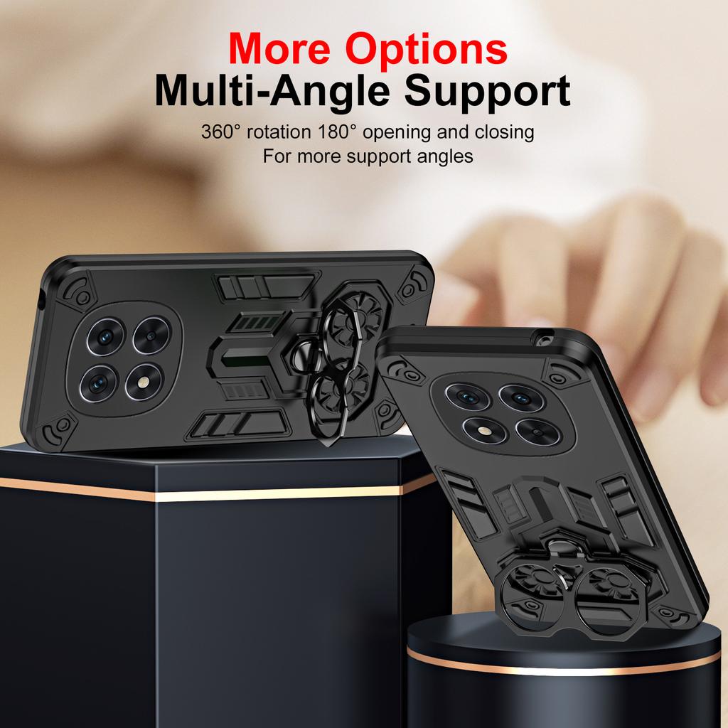 Case for Xiaomi Redmi Note 14 Pro 5G 14 Pro+ Plus Protective Cover Military Grade Shockproof Armor Metal Ring Kickstand Fundas
