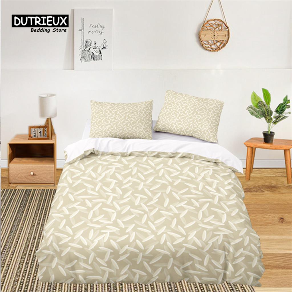 Soft Floral Bedding Set For Kids Girls Adults Leaves Flowers Branch Print Duvet Cover Set Quilt Cover Pillowcases Bedroom Decor