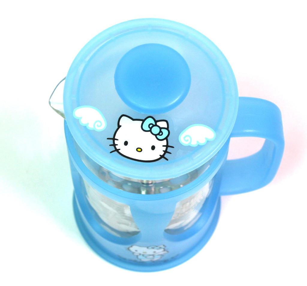 Doutor Coffee French Coffee Coffee Tea Hello Kitty Aqua Press, Press, Maker, Press, Bonapot, 2-Cup Capacity,