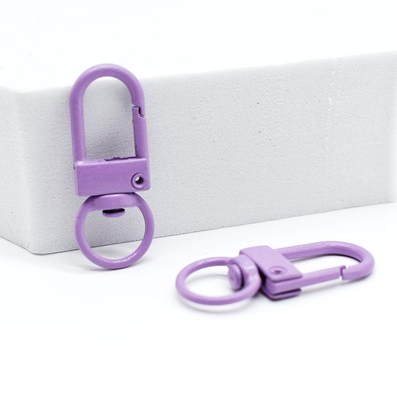 Zinc Alloy Keychain: Colorful Lobster Clasp Dog Hook, DIY Blind Box Figure, Spring Buckle Ornament