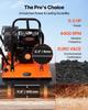 Plate Compactor, 6.5 HP 212CC Gas Engine, 6400 VPM Vibrating Ground Rammer, 15 kN Compaction Force, 53 X 40 Cm Plate, Walk Behind Compactor for Paver
