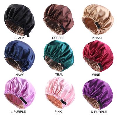Satin Sleep Cap Large Double-Sided  Sleep Bonnet Hair Bonnet Cap