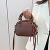 Autumn and Winter New High-end Textured Bag Women's Retro Versatile Ins Style Handbag Oily Leather Popular Shoulder Messenger Bag